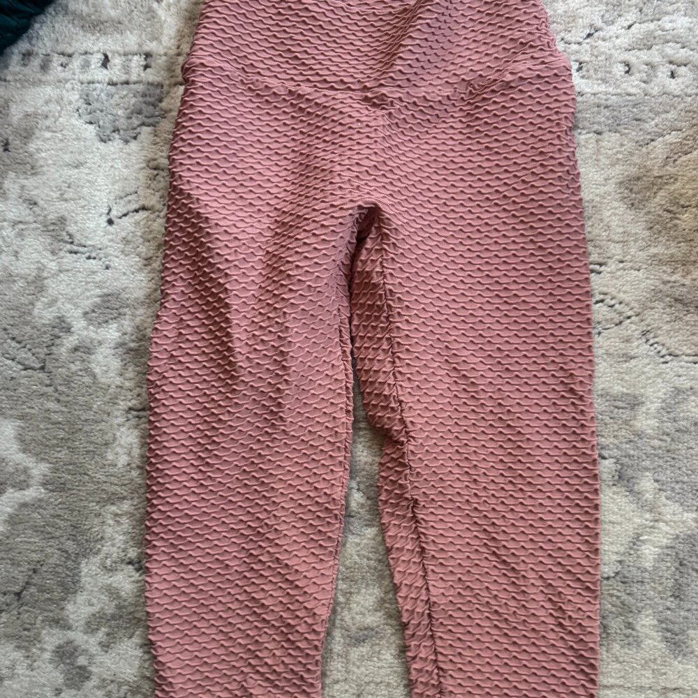 Booty by Brabants Textured Pink Leggings